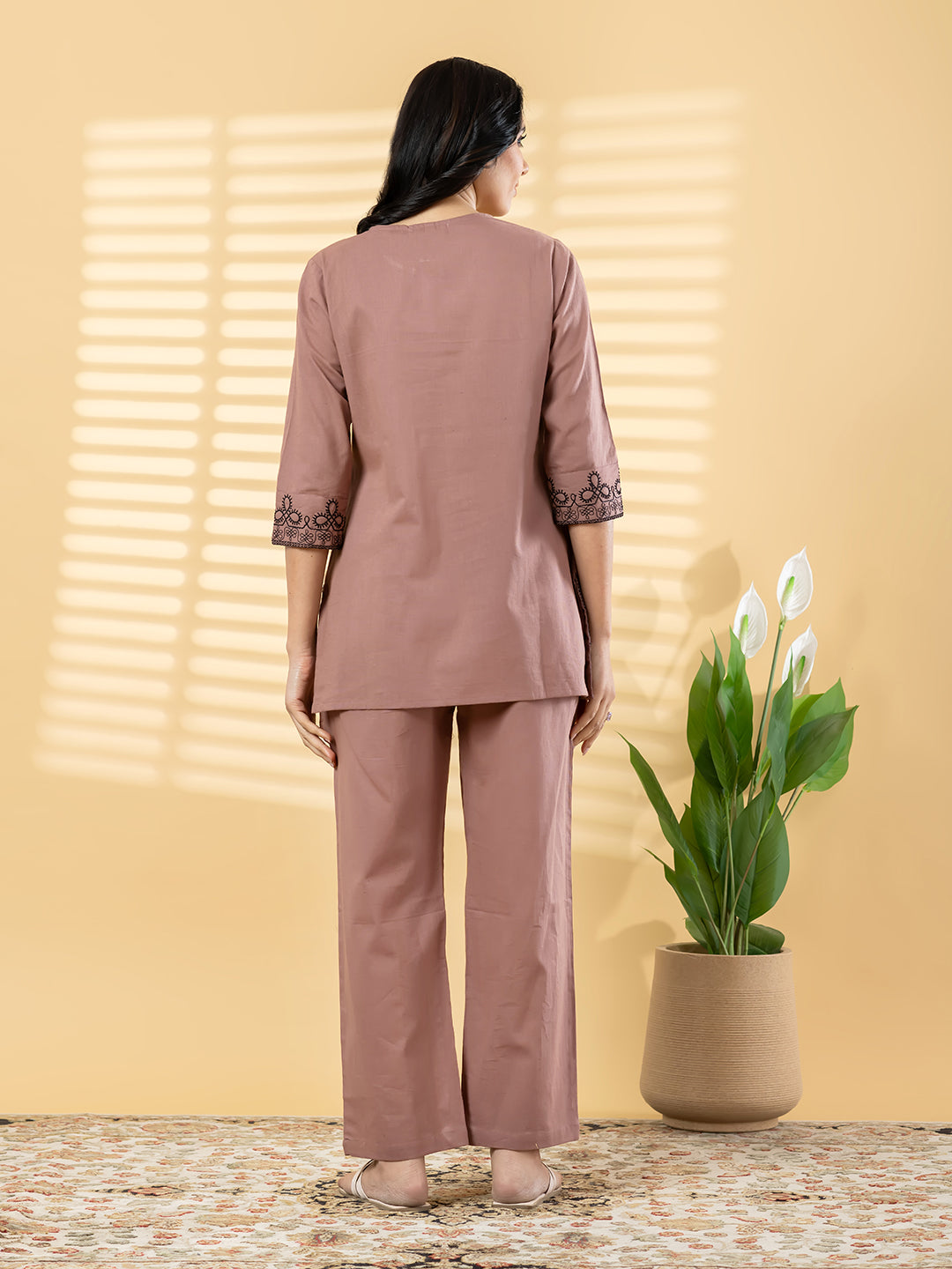 Onion Pink Khadi Cotton Coord Set