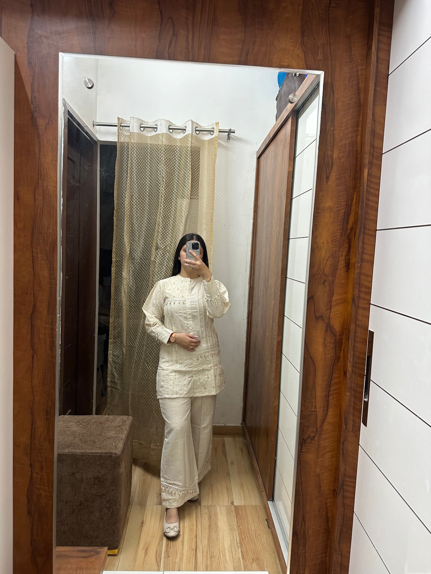 Ivory Elegance Embroidered Co-ord Set