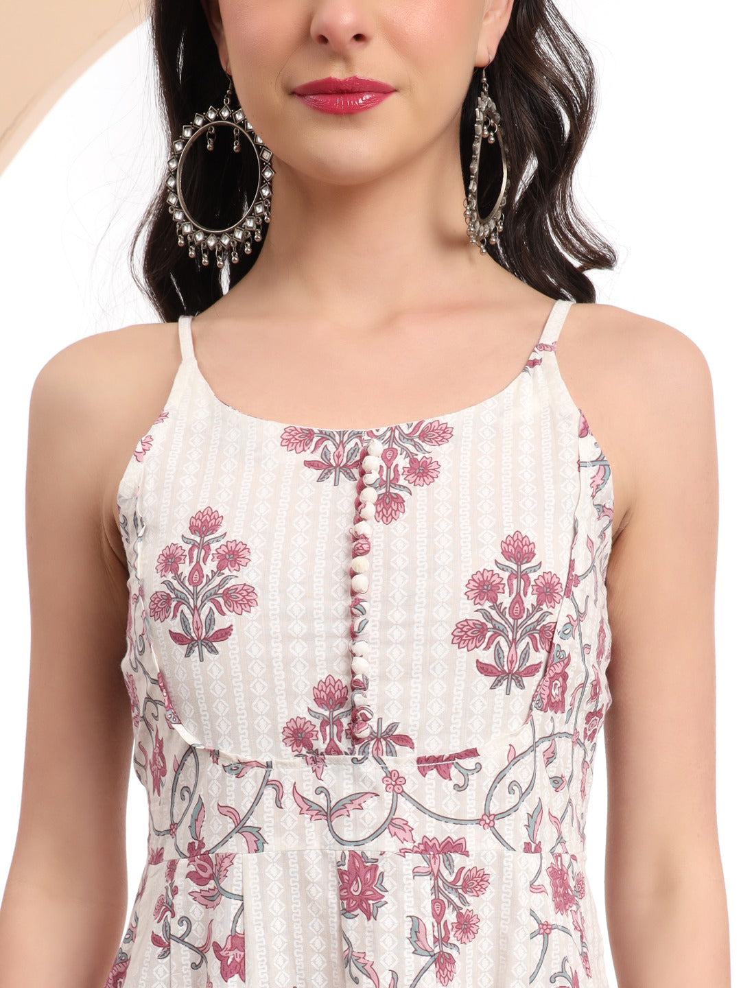 Ivory Blossom Cotton 3-Piece Suit Set