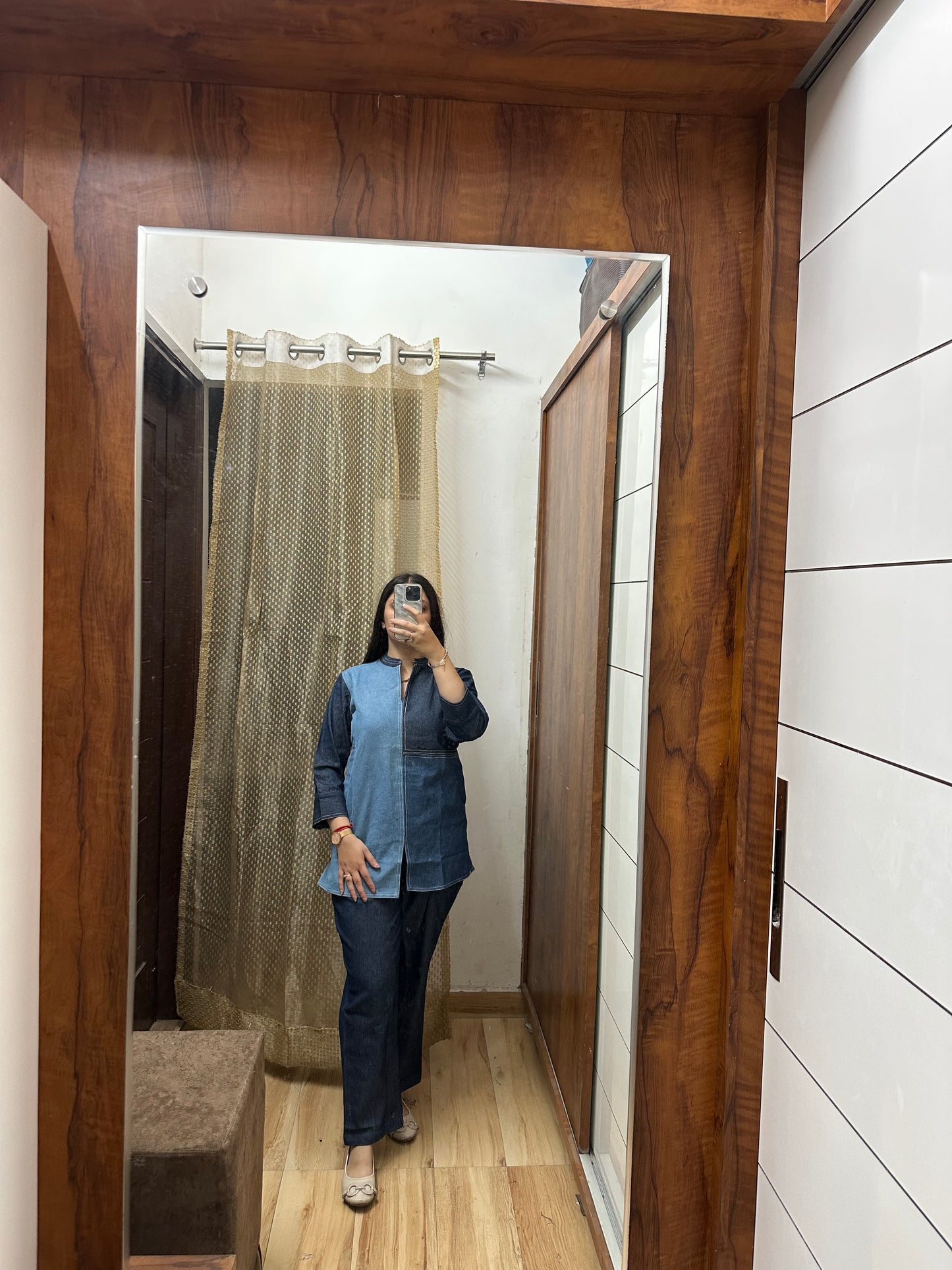 Dual-Tone Denim Coord Set