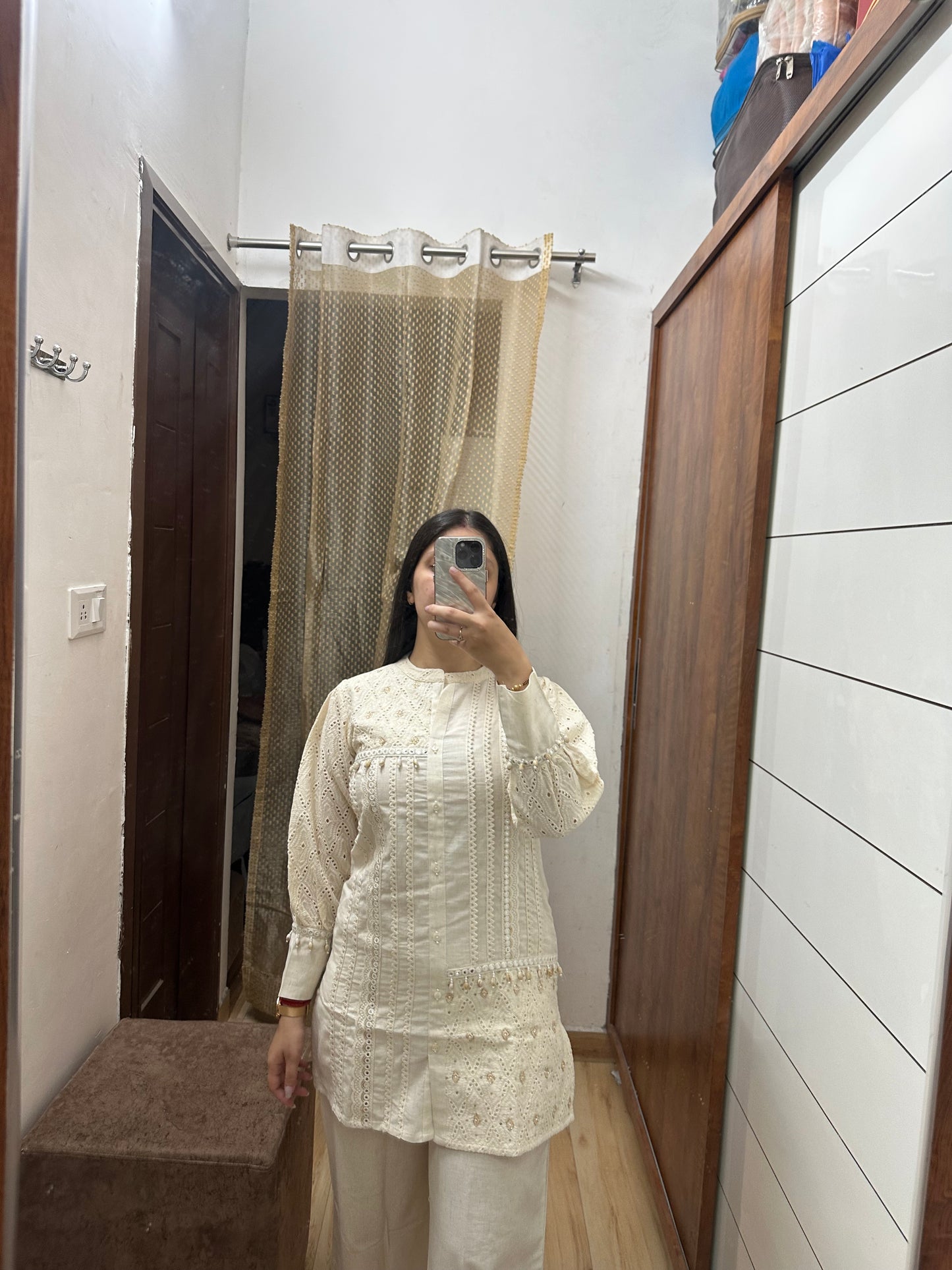 Ivory Elegance Embroidered Co-ord Set
