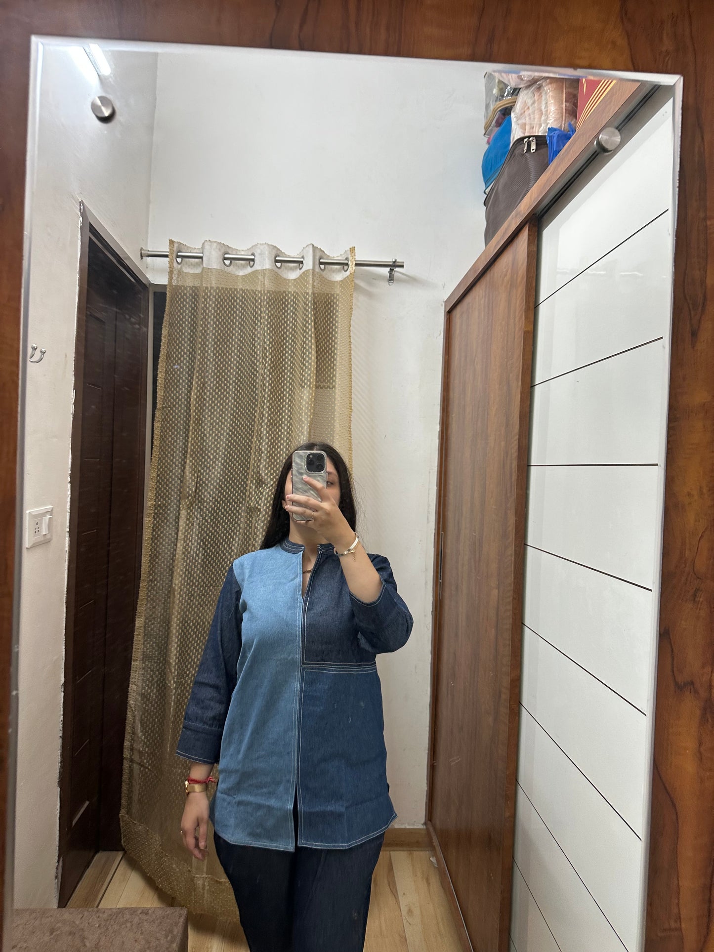 Dual-Tone Denim Coord Set