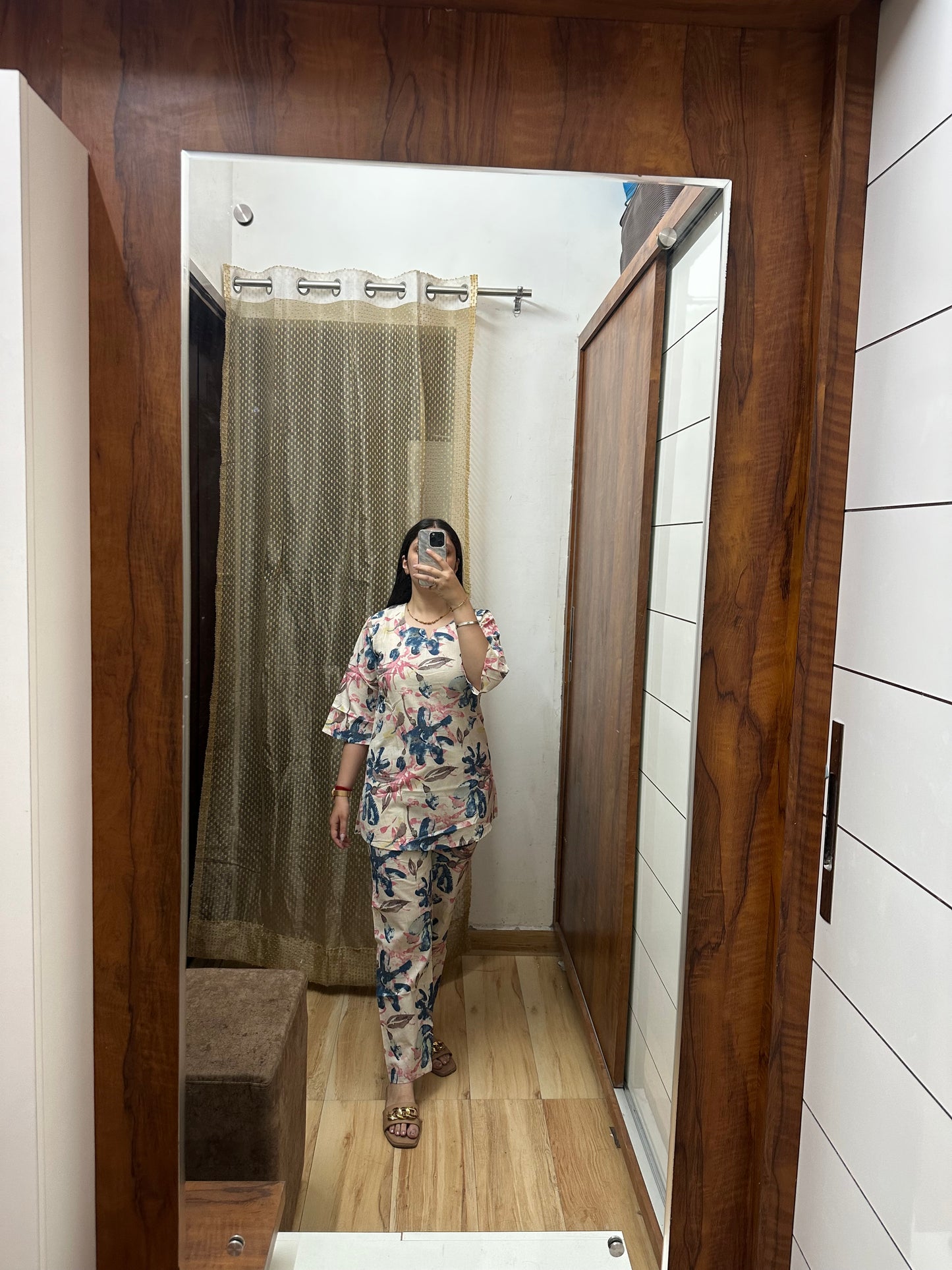 Dusty Rose Ikat Coord Set – Pure Cotton Comfort Wear