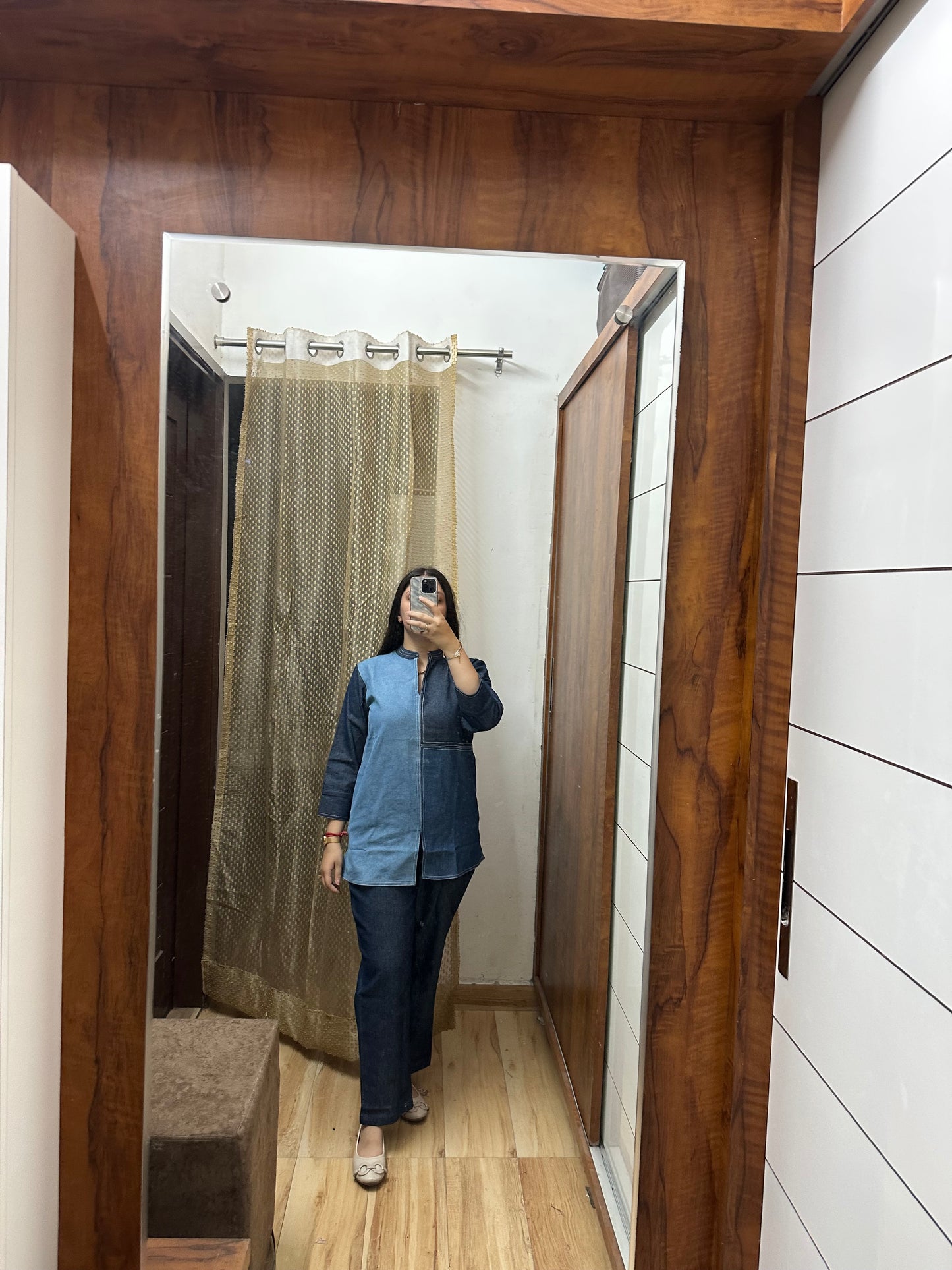 Dual-Tone Denim Coord Set