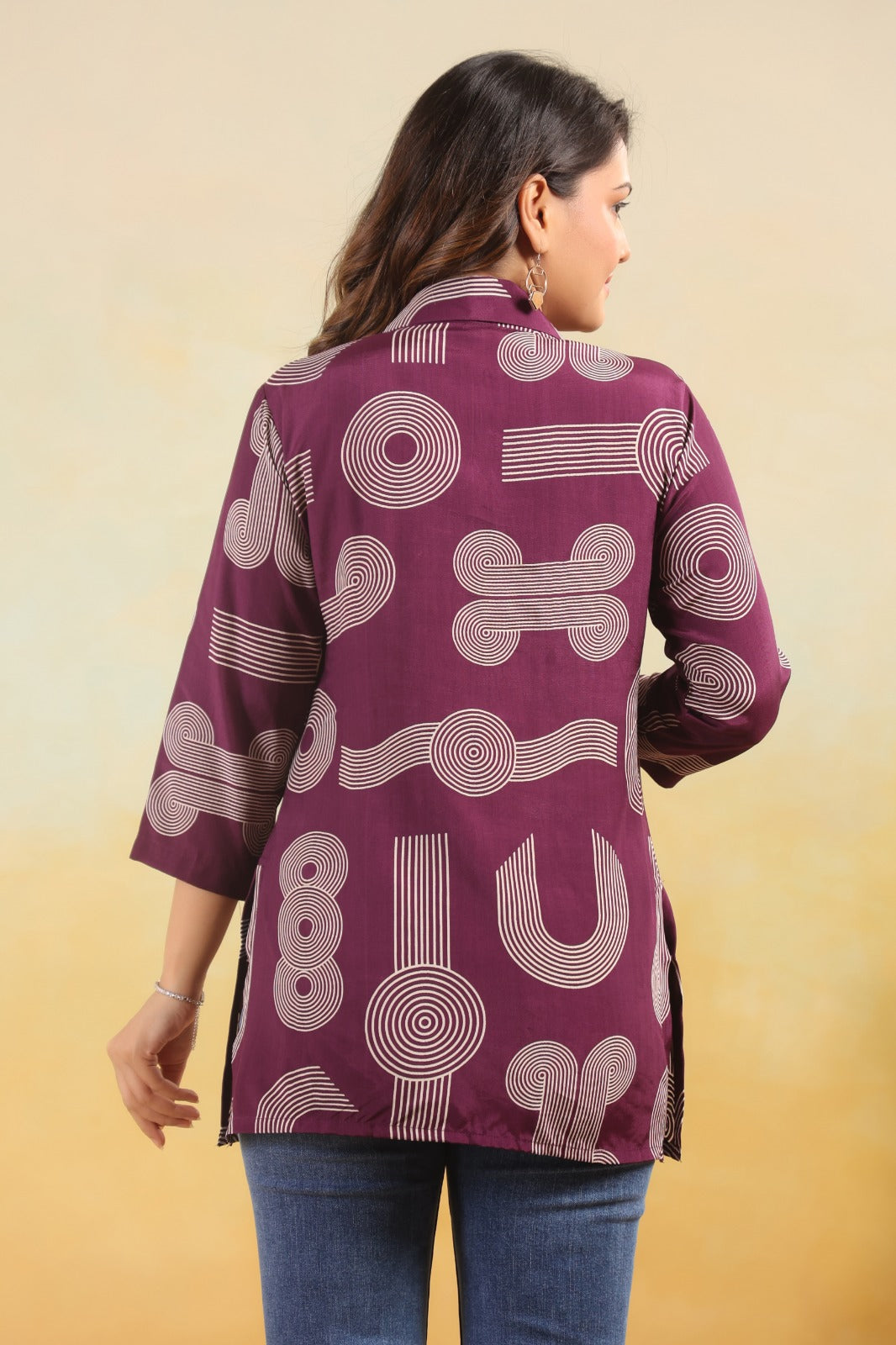 Royal Purple Russian Silk Short Top