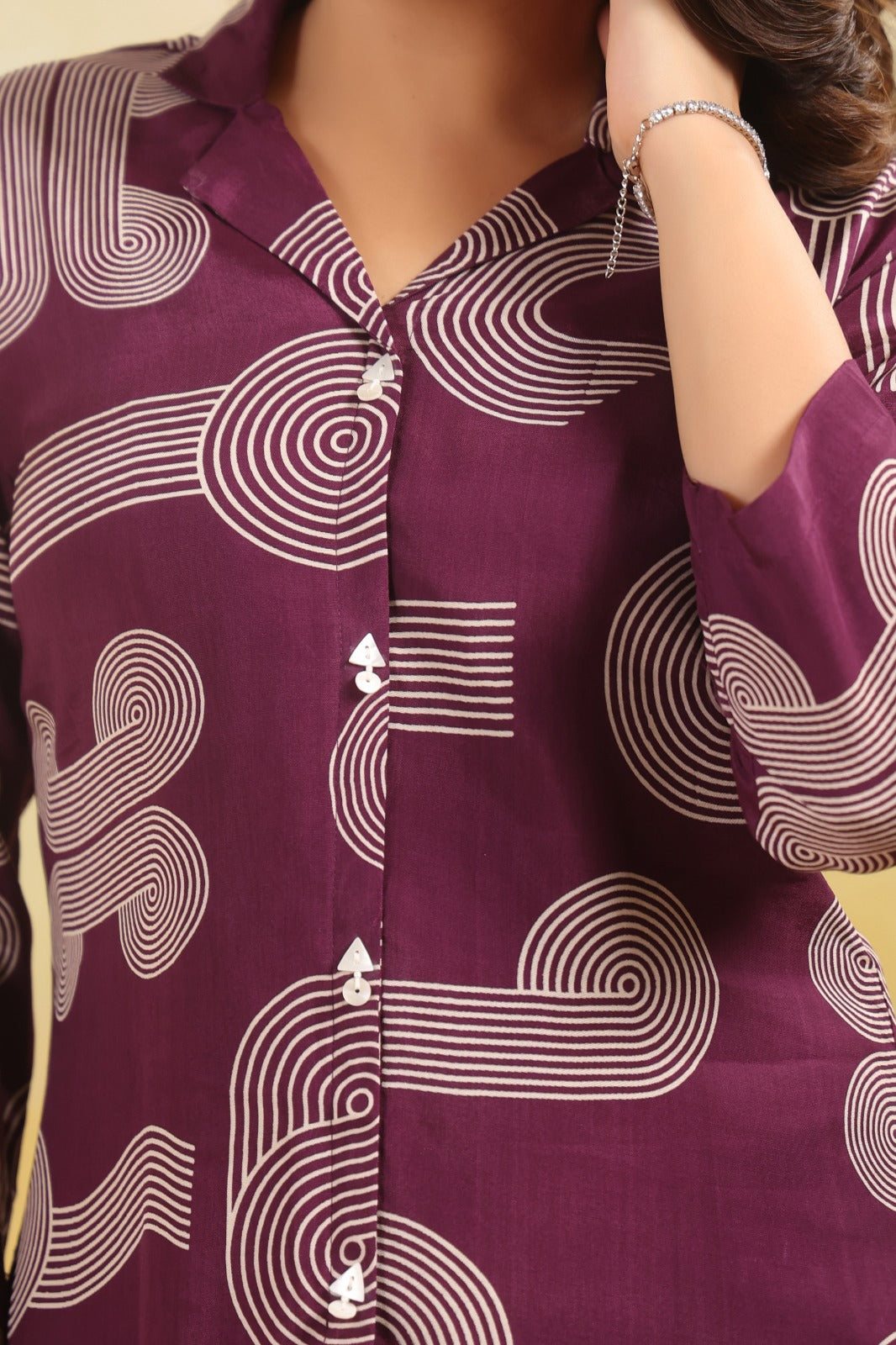 Royal Purple Russian Silk Short Top