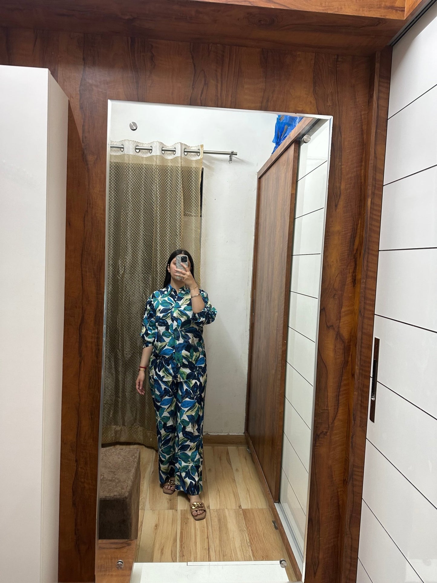 Tropical Leaf Print Co - Ord Set – Bold, Vibrant & Stylish - Label Vaani Sethi - 